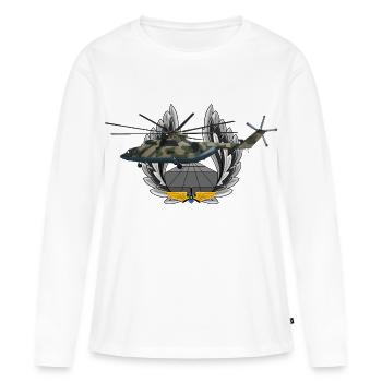 Mi-26 - Frauen Premium Bio Langarmshirt - Weiß - Vorne - Julia (174cm)