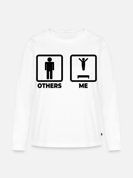 Horaire de saut de trampoline - T-shirt manches longues Premium bio Femme - blanc