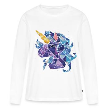Licorne Luna Chibi Enfant - T-shirt manches longues Premium bio Femme - blanc - Devant - Julia (174cm)