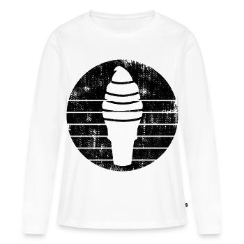 Eistüte - Frauen Premium Bio Langarmshirt - Weiß - Vorne - Julia (174cm)