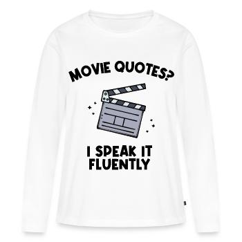 Regarder des films Déclaration Cinéma Cinéma Cinéma - T-shirt manches longues Premium bio Femme - blanc - Devant - Julia (174cm)