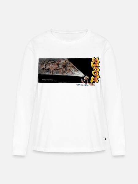 Wurzeln Höhlenmalerei - Frauen Premium Bio Langarmshirt - Weiß