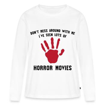 Déclaration de films Cineast Movie Regarder Movie Night - T-shirt manches longues Premium bio Femme - blanc - Devant - Julia (174cm)