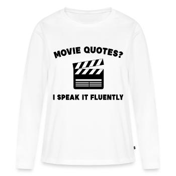 Cinéma Cinéma Déclaration Films Cinéma Nuit Streaming - T-shirt manches longues Premium bio Femme - blanc - Devant - Julia (174cm)