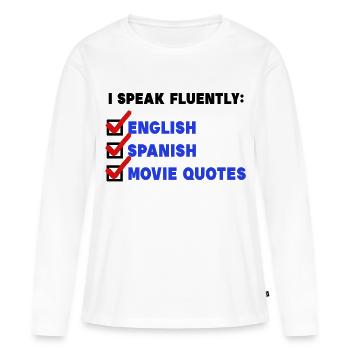 Films, Star de cinéma, Déclaration, Films, Cinéma, Nuit, Séries - T-shirt manches longues Premium bio Femme - blanc - Devant - Julia (174cm)