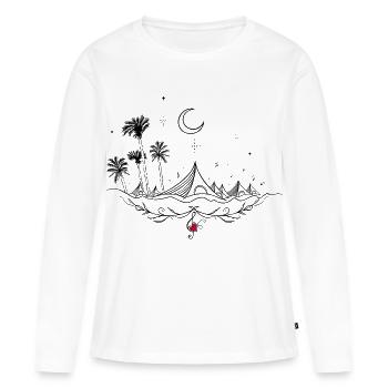 Festival de musique Festival de musique - T-shirt manches longues Premium bio Femme - blanc - Devant - Julia (174cm)