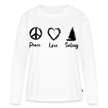 Sailing Love - Women's Premium Organic Long Sleeve Shirt - white - Front - Julia (174cm)