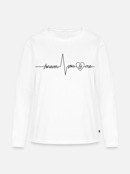love forever - Frauen Premium Bio Langarmshirt - Weiß