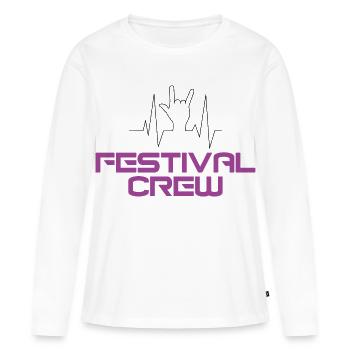 Équipe du festival - T-shirt manches longues Premium bio Femme - blanc - Devant - Julia (174cm)
