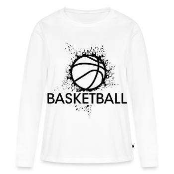Logo de l’illustration de Basketball Blast Streetball - T-shirt manches longues Premium bio Femme - blanc - Devant - Julia (174cm)