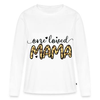 One Loved Mama - Women's Premium Organic Long Sleeve Shirt - white - Front - Julia (174cm)