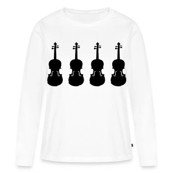 Fiddles - Women's Premium Organic Long Sleeve Shirt - white - Front - Julia (174cm)