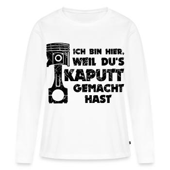 Workaholic Statement Job Arbeiter Mechaniker - Frauen Premium Bio Langarmshirt - Weiß - Vorne - Julia (174cm)