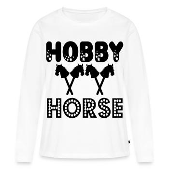 CHEVAUX DE LOISIR - CHEVAL DE LOISIR - T-shirt manches longues Premium bio Femme - blanc - Devant - Julia (174cm)