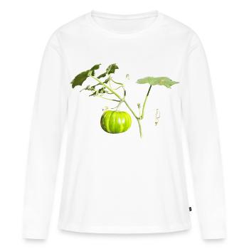 Citrouille - T-shirt manches longues Premium bio Femme - blanc - Devant - Julia (174cm)