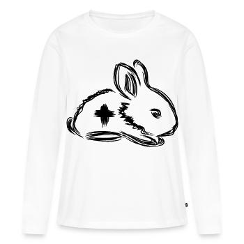 Rabbit First Aid - Women's Premium Organic Long Sleeve Shirt - white - Front - Julia (174cm)