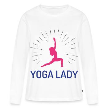 Yoga Girl - Women's Premium Organic Long Sleeve Shirt - white - Front - Julia (174cm)