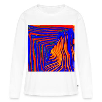 blu and orange tunnel - Women's Premium Organic Long Sleeve Shirt - white - Front - Julia (174cm)