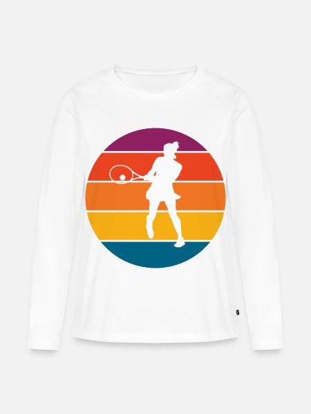 Tennis - Frauen Premium Bio Langarmshirt - Weiß