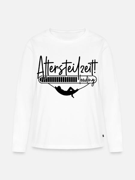 Altersteilzeit loading Hängematte Ladebalken ATZ - Frauen Premium Bio Langarmshirt - Weiß