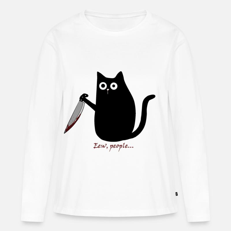 Eew, people... - Frauen Premium Bio Langarmshirt - Weiß