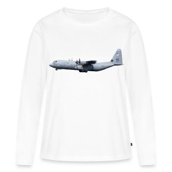 C-130 Super Hercules - T-shirt manches longues Premium bio Femme - blanc - Devant - Julia (174cm)