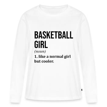 Basketball Basketball Basketball - Frauen Premium Bio Langarmshirt - Weiß - Vorne - Julia (174cm)