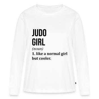 Judo Judo - T-shirt manches longues Premium bio Femme - blanc - Devant - Julia (174cm)