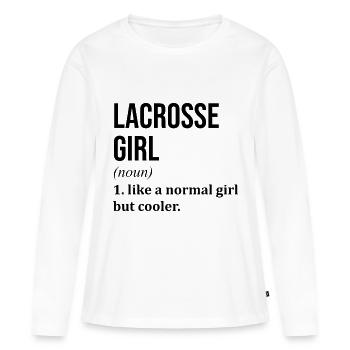 Lacrosse Lacrosse Lacrosse - T-shirt manches longues Premium bio Femme - blanc - Devant - Julia (174cm)