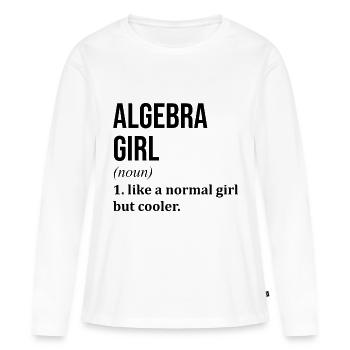 Algèbre Algèbre - T-shirt manches longues Premium bio Femme - blanc - Devant - Julia (174cm)