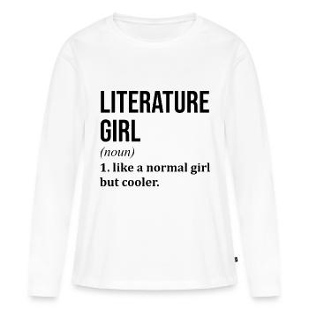 Littérature Littérature Littérature - T-shirt manches longues Premium bio Femme - blanc - Devant - Julia (174cm)