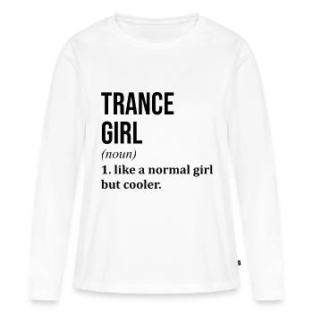 Trance Trance Trance - T-shirt manches longues Premium bio Femme - blanc - Devant - Julia (174cm)