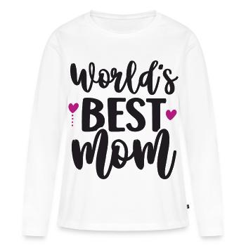 World's Best Mom - Women's Premium Organic Long Sleeve Shirt - white - Front - Julia (174cm)