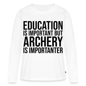 Archery Archery Archery - Women's Premium Organic Long Sleeve Shirt - white - Front - Julia (174cm)