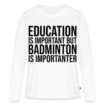 Badminton Badminton Badminton - Women's Premium Organic Long Sleeve Shirt - white - Front - Julia (174cm)