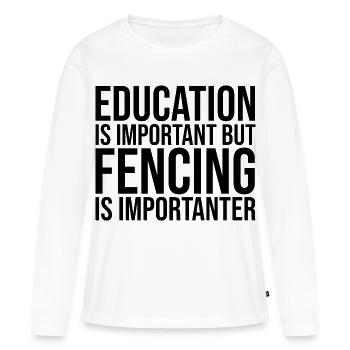 Escrime Escrime - T-shirt manches longues Premium bio Femme - blanc - Devant - Julia (174cm)