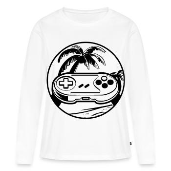 Gamepad - Women's Premium Organic Long Sleeve Shirt - white - Front - Julia (174cm)