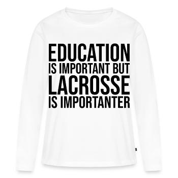 Lacrosse Lacrosse Lacrosse - T-shirt manches longues Premium bio Femme - blanc - Devant - Julia (174cm)
