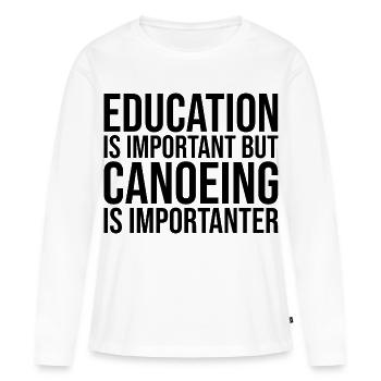 Canoe - Women's Premium Organic Long Sleeve Shirt - white - Front - Julia (174cm)