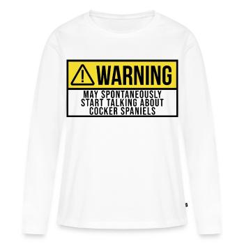 Cocker Spaniel Cocker Spaniel Cocker Spaniel - Frauen Premium Bio Langarmshirt - Weiß - Vorne - Julia (174cm)