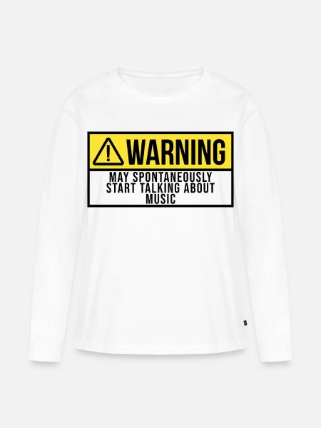 Musik Musik Musik - Frauen Premium Bio Langarmshirt - Weiß