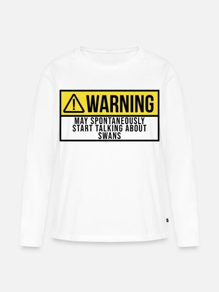 Schwan, Schwan, Schwan - Frauen Premium Bio Langarmshirt - Weiß