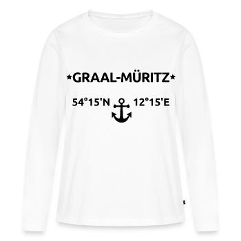 Coordonnées de Graal Müritz - T-shirt manches longues Premium bio Femme - blanc - Devant - Julia (174cm)