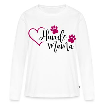 Hund Hunde Mama - Frauen Premium Bio Langarmshirt - Weiß - Vorne - Julia (174cm)