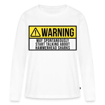 Requin-marteau Requin-marteau Requin-marteau Requin-marteau - T-shirt manches longues Premium bio Femme - blanc - Devant - Julia (174cm)