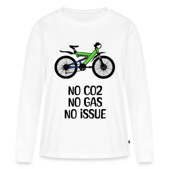 Bicycle Statement Ravitaillement en énergie - T-shirt manches longues Premium bio Femme - blanc - Devant - Julia (174cm)