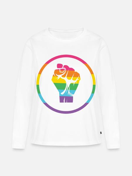 LGBTQ-Pride-Monat - Pride! - Frauen Premium Bio Langarmshirt - Weiß
