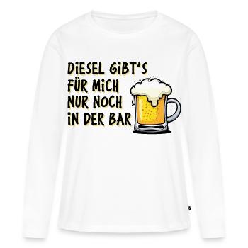 Energie Station-service Essence Diesel Déclaration Ravitaillement - T-shirt manches longues Premium bio Femme - blanc - Devant - Julia (174cm)