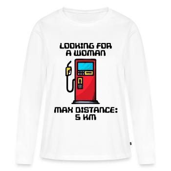 Station-service de déclaration de ravitaillement en énergie électrique - T-shirt manches longues Premium bio Femme - blanc - Devant - Julia (174cm)