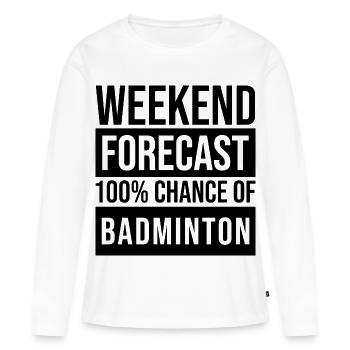 Badminton Badminton Badminton - Women's Premium Organic Long Sleeve Shirt - white - Front - Julia (174cm)